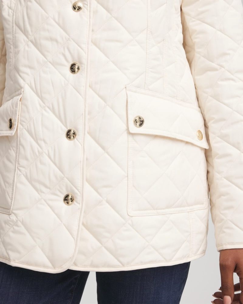 Chicos Quilted Barn Jacket - ENGLISH CREAM