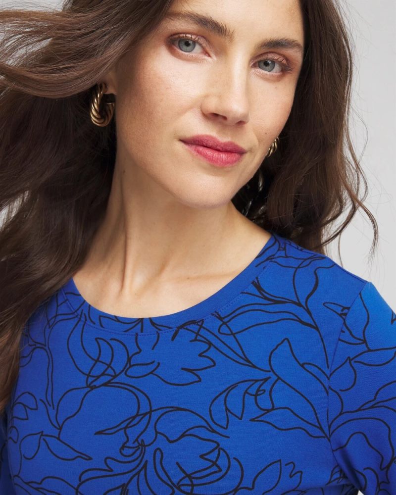 Chicos Artisanal Touch of Cool™ Layering Tee - COBALT STONE