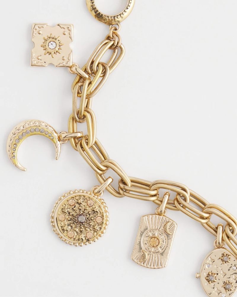 Chicos Gold Celestial Charm Bracelet - GOLD