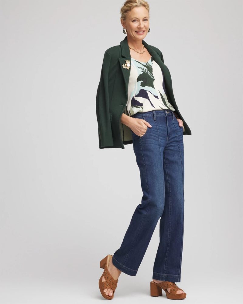 Chicos Ella La Fleur Pullover Sweater - SAGE MEADOW