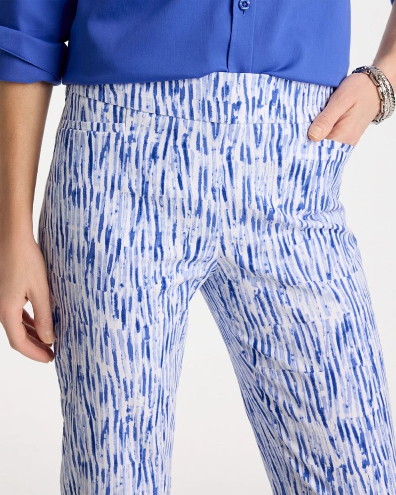Chicos Brigitte™ Slim Infinite Lines Capri Pants - AMPARO BLUE