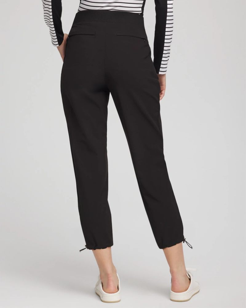 Chicos Zenergy® UPF Rib Mix Cropped Pants - BLACK