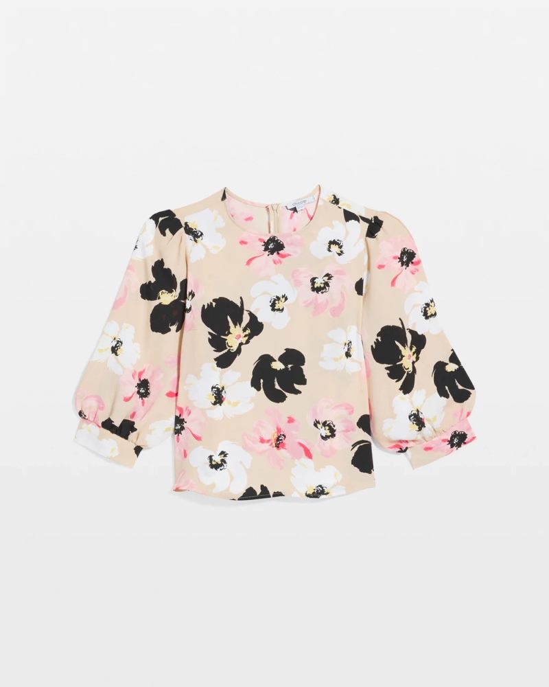 Chicos Satin Blossom Burst Top - SWEET BLOSSOM