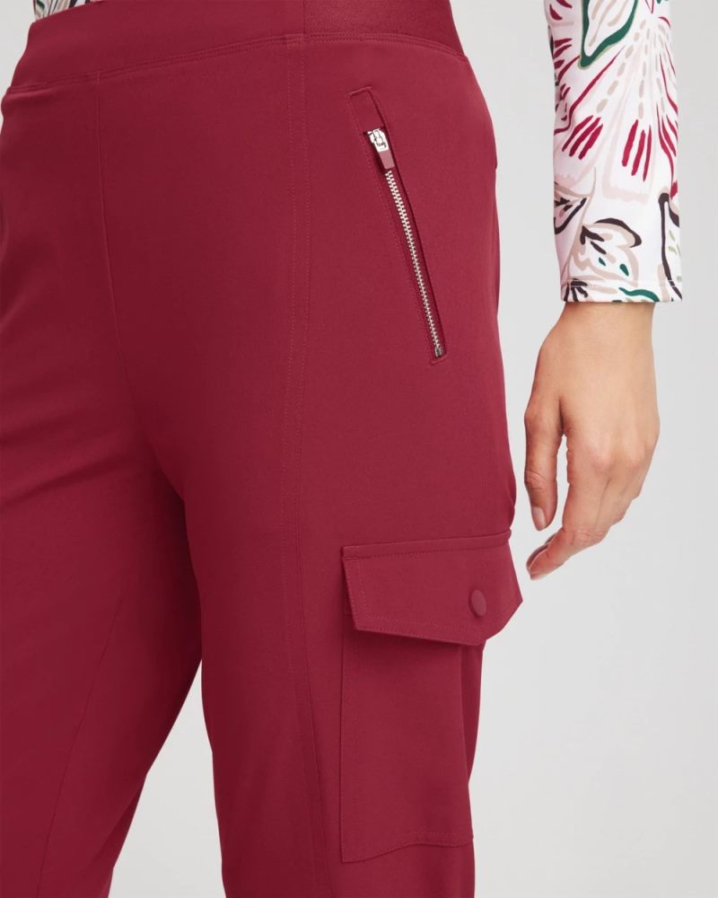 Chicos Zenergy® UPF Cargo Cropped Pants - RUSSET RED