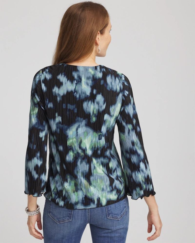 Chicos Bodre Flare Sleeve Top - BLACK