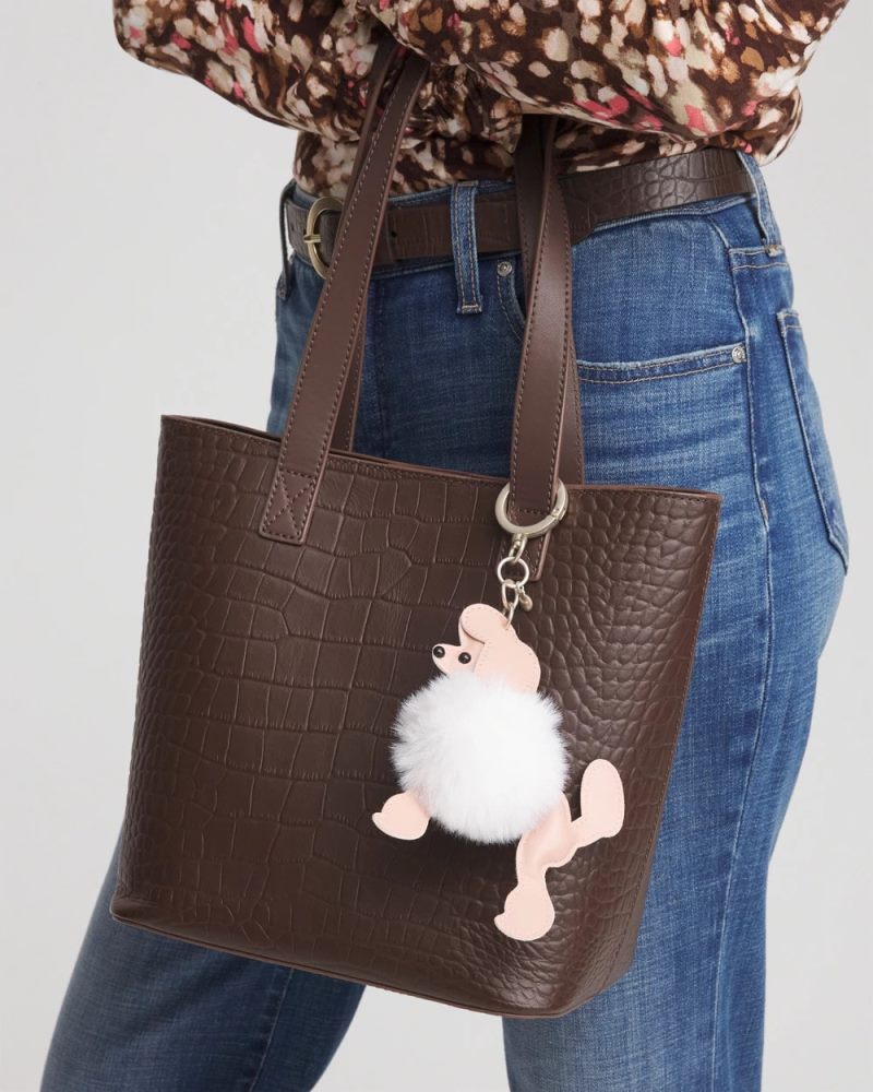 Chicos Poodle Bag Charm - PINK