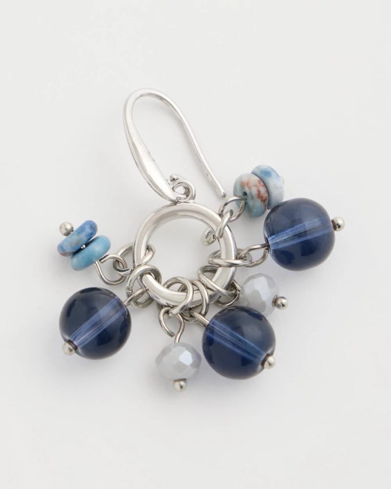 Chicos Sodalite Siren Cluster Earrings - BLUE