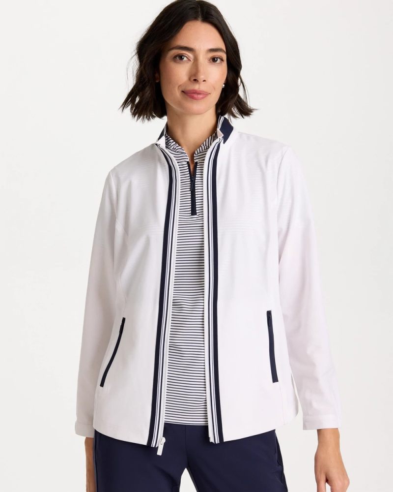Chicos Zenergy® UPF Colorblock Jacket - ALABASTER