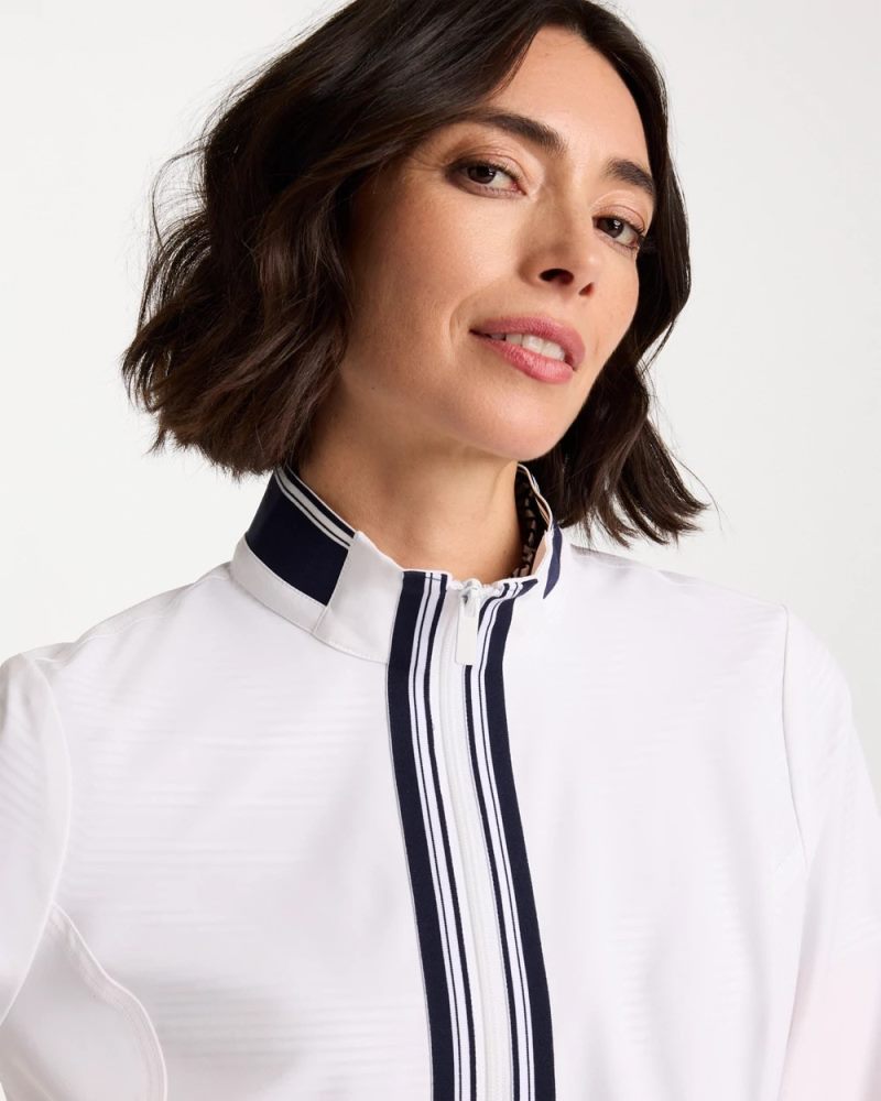 Chicos Zenergy® UPF Colorblock Jacket - ALABASTER