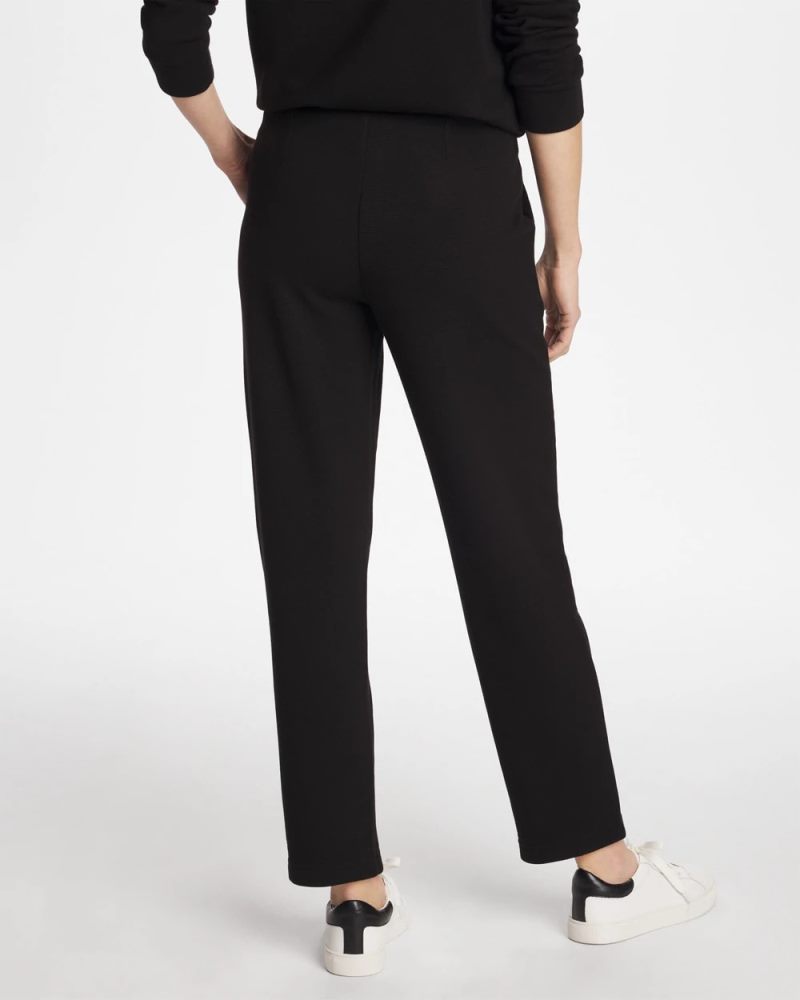 Chicos Zenergy® Soft Waffle Tapered Ankle Pants - BLACK