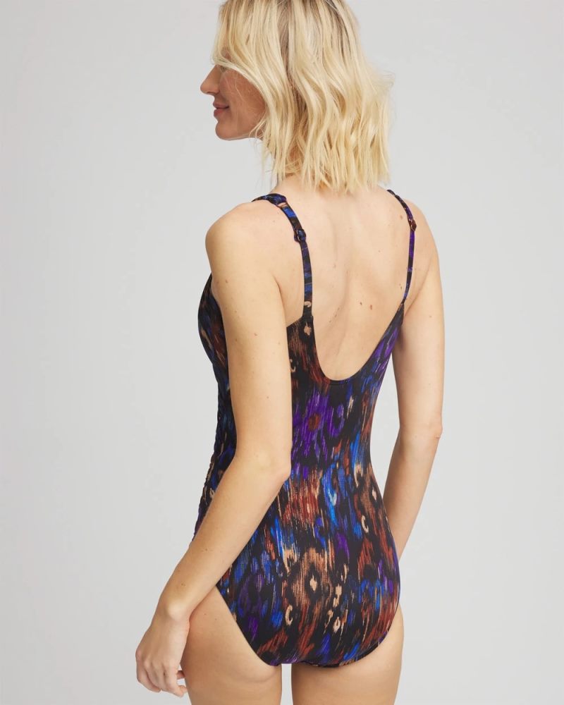 Chicos Miraclesuit® Tapiz Siren One Piece Swimsuit - BLACK/MULTI