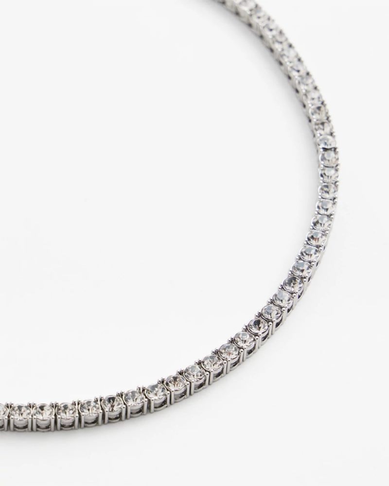 Chicos Silver Tennis Necklace - SILVER