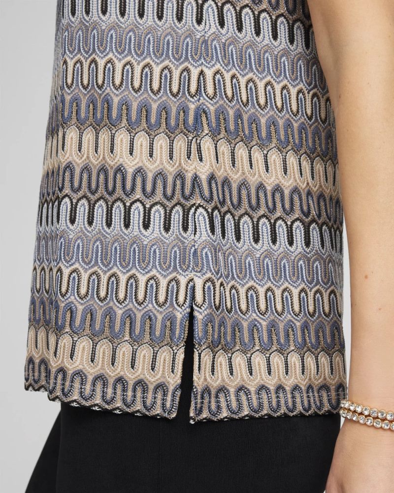 Chicos Travelers™ Knit Chevron Tank - CANYON BLUE