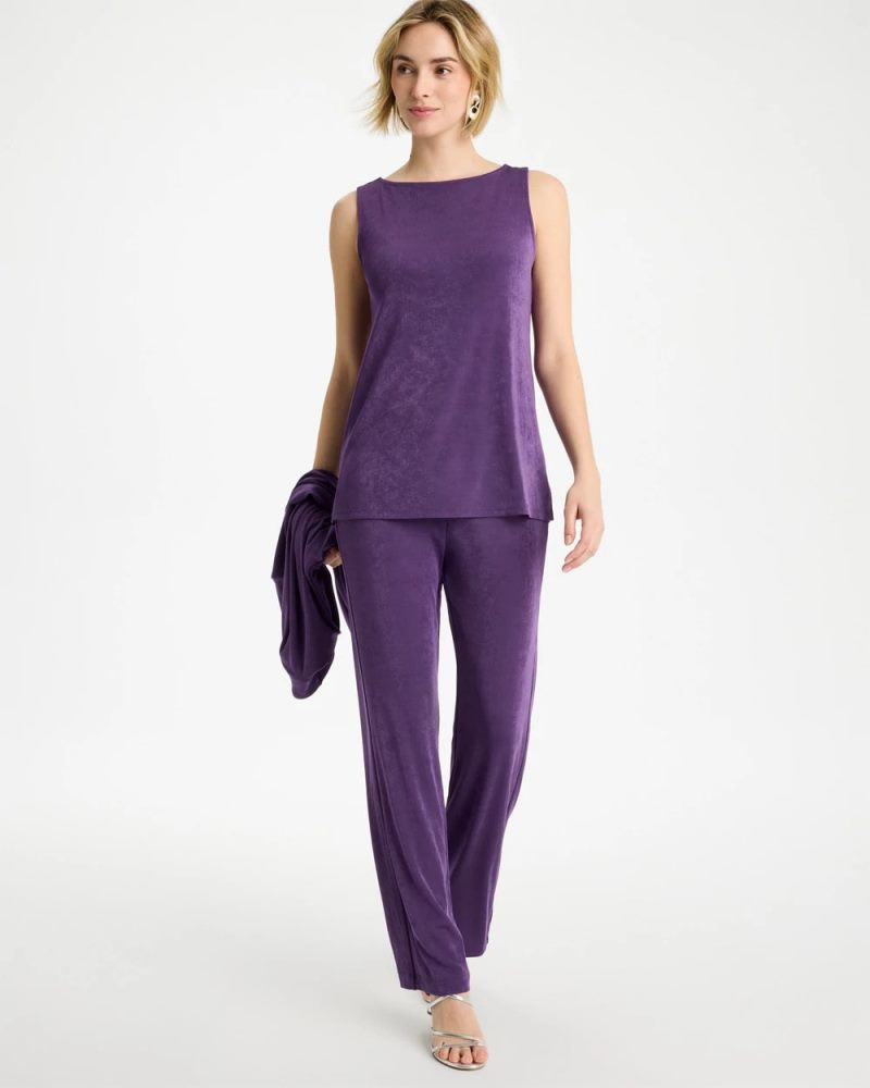 Chicos Travelers™ Side-Slit Tank - RICH AMETHYST