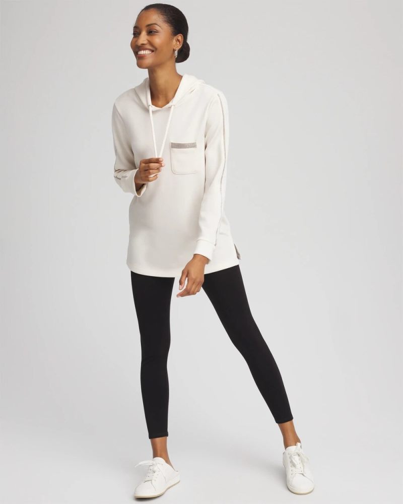 Chicos Zenergy® Caviar Bead Sweatshirt - ENGLISH CREAM