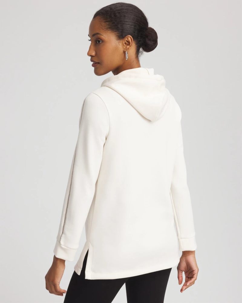 Chicos Zenergy® Caviar Bead Sweatshirt - ENGLISH CREAM