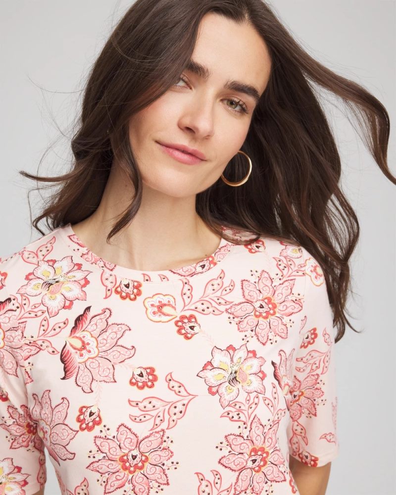 Chicos Elbow Sleeve Tee - SIESTA ROSE