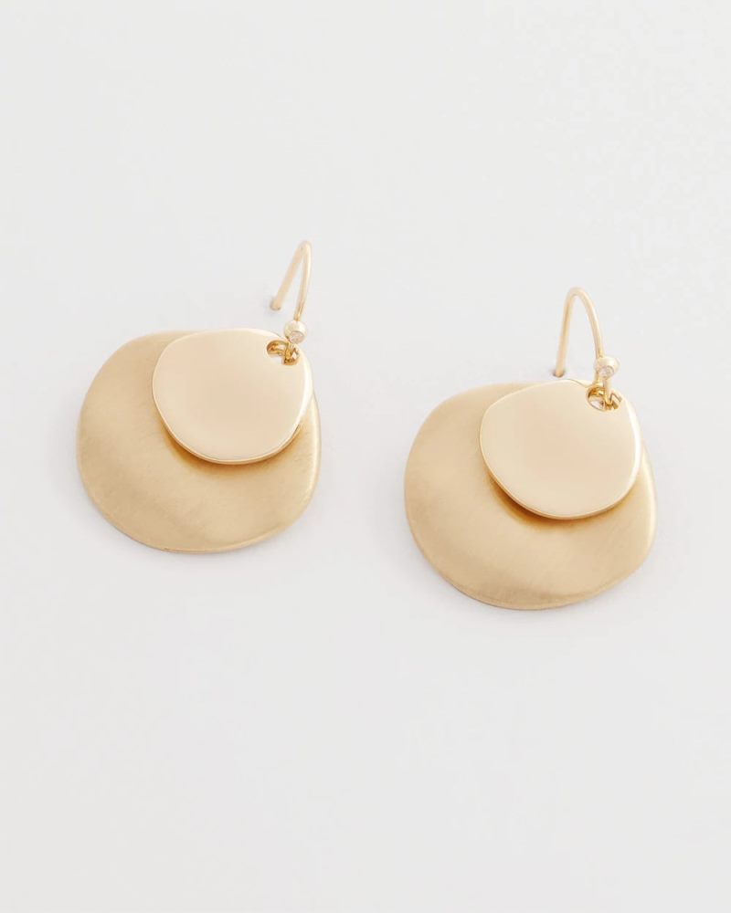 Chicos Gold Drop Earrings - GOLD