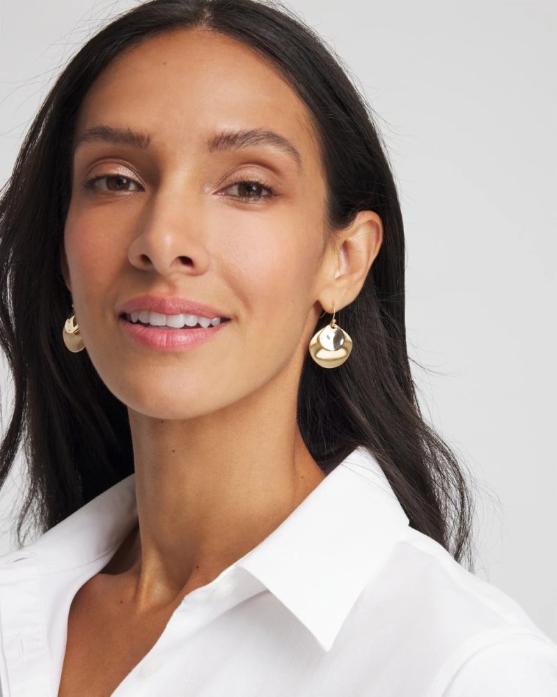 Chicos Gold Drop Earrings - GOLD