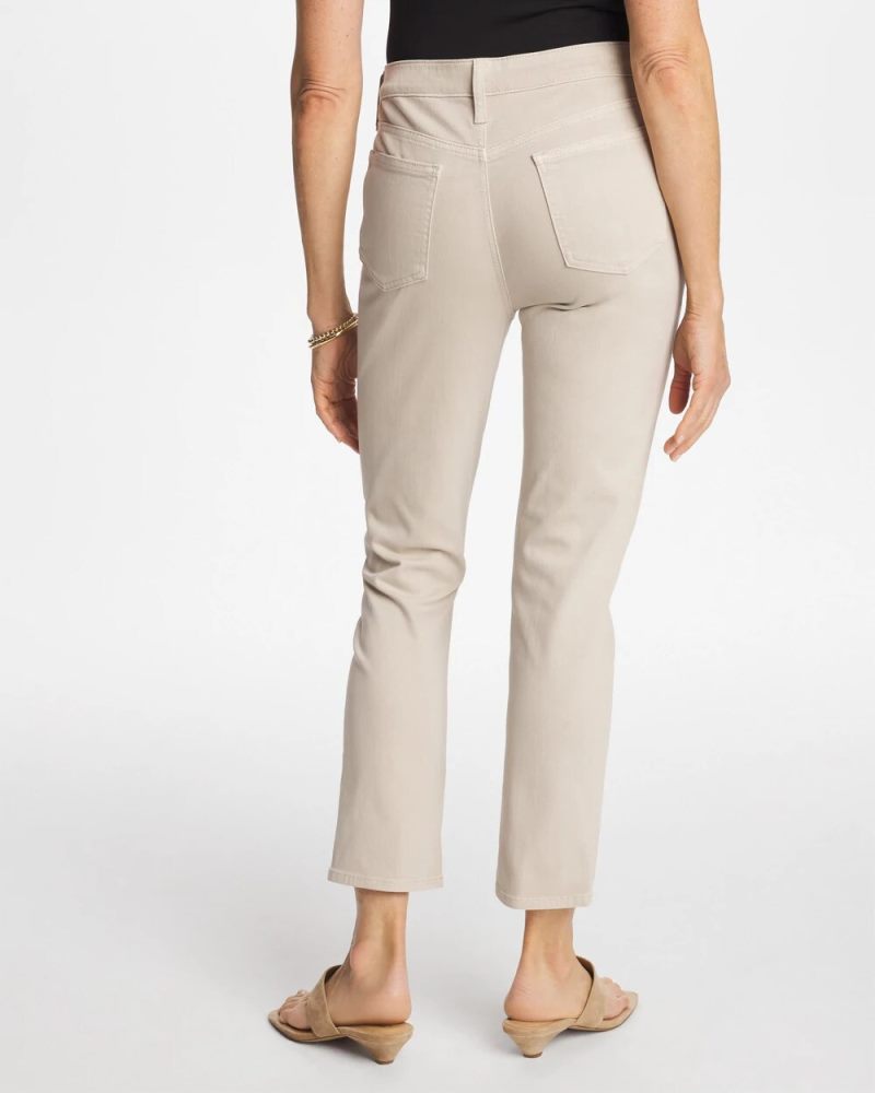 Chicos Girlfriend Slim Ankle Jeans - SMOKEY TAUPE