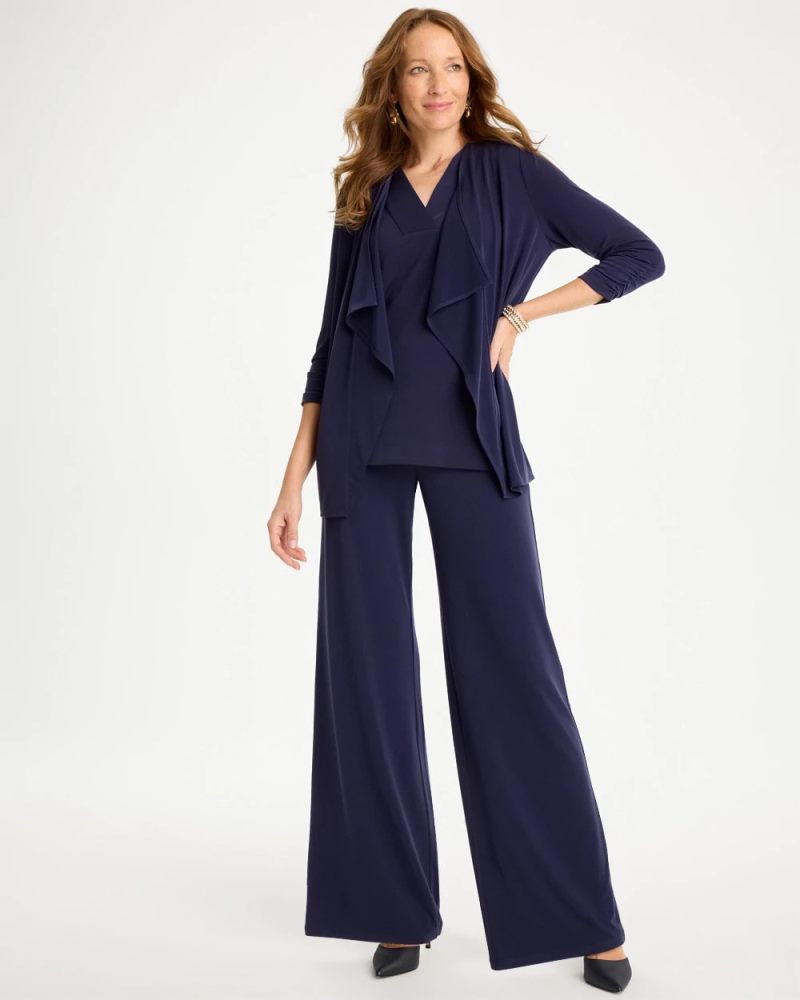 Chicos Travelers™ Knit Fly Away Cardigan - PASSPORT BLUE