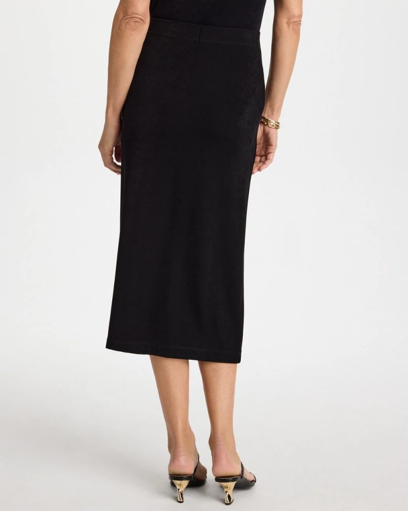 Chicos Travelers™ Midi Skirt - TRAVELERS BLACK