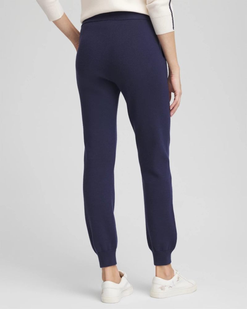 Chicos Zenergy® Luxe Cashmere-Blend Ankle Jogger Pants - PASSPORT BLUE
