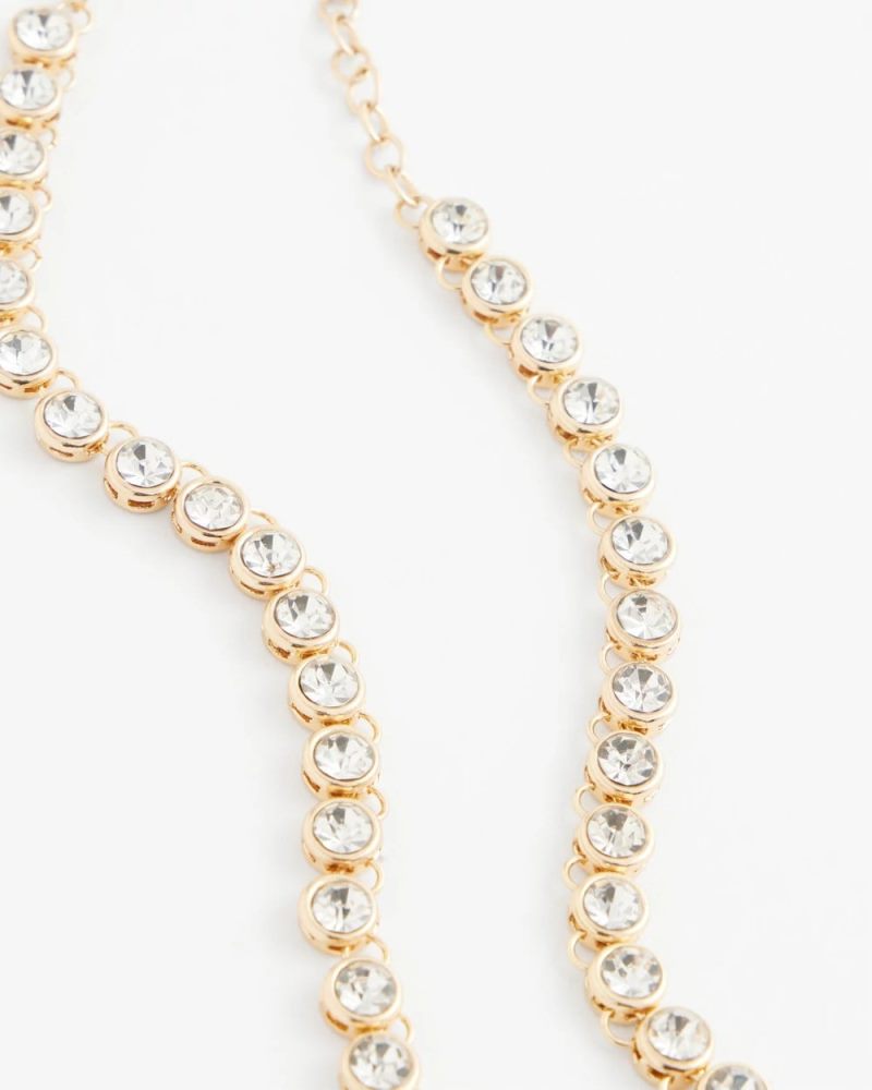 Chicos Goldtone Tennis Necklace - GOLD