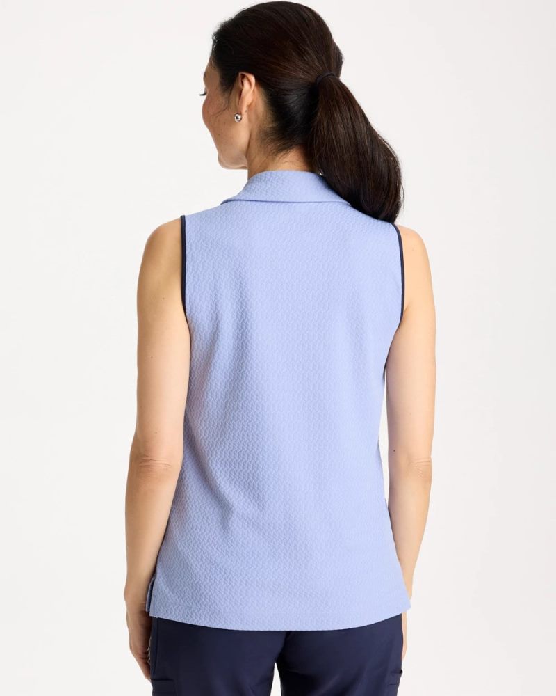 Chicos Zenergy® UPF Contrast Polo - BLUE MUSE