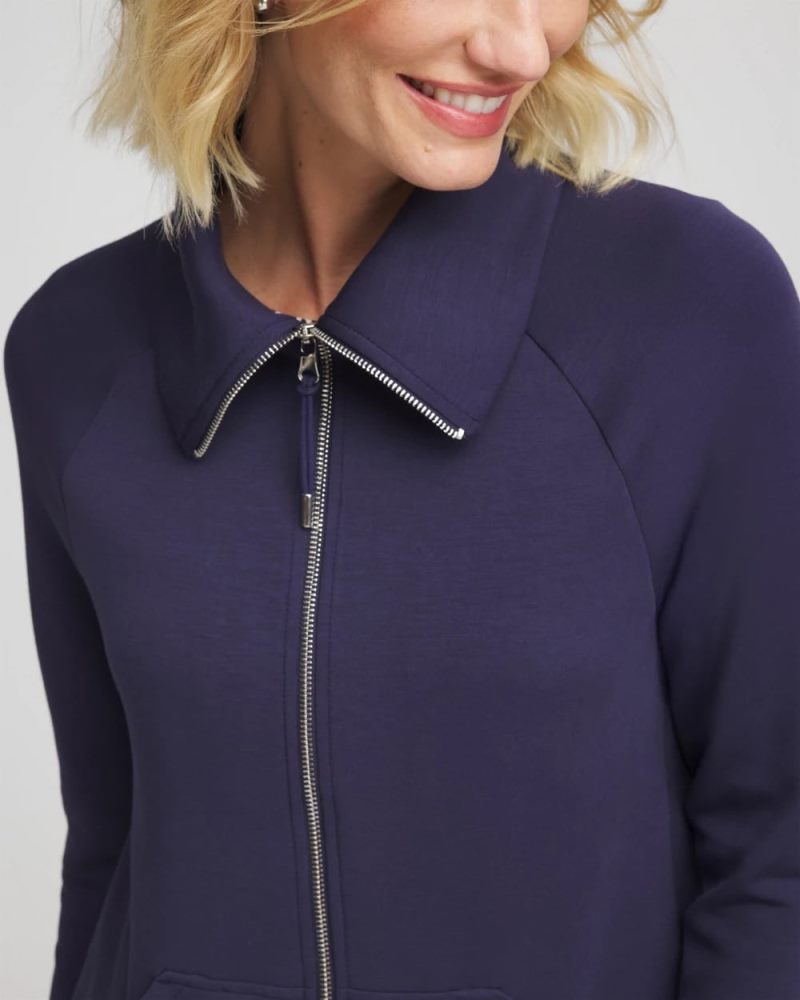 Chicos Zenergy® Soft Long Jacket - PASSPORT BLUE