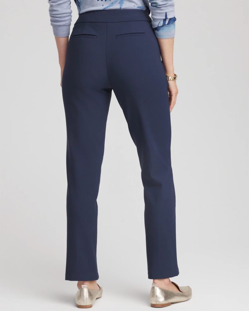 Chicos Lightweight Juliet Straight Ankle Pants - PASSPORT BLUE