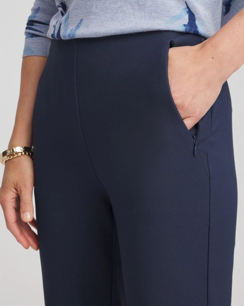 Chicos Lightweight Juliet Straight Ankle Pants - PASSPORT BLUE