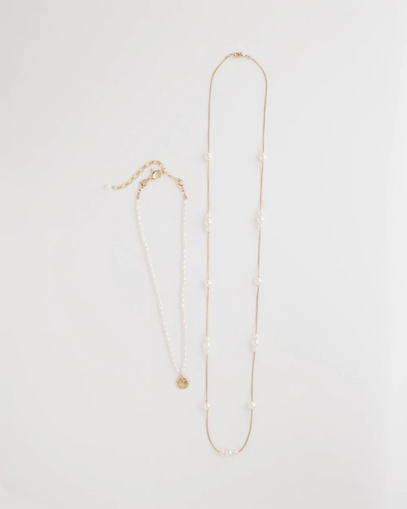 Chicos Convertible Faux Pearl Necklace - PEARL