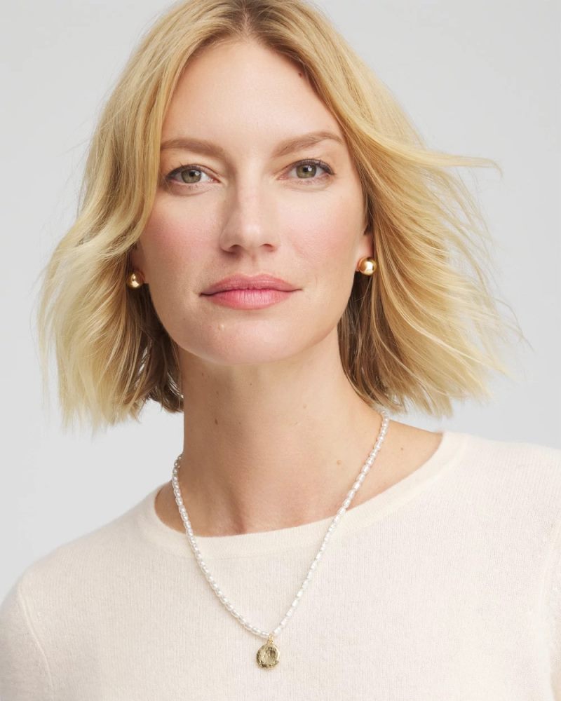Chicos Convertible Faux Pearl Necklace - PEARL