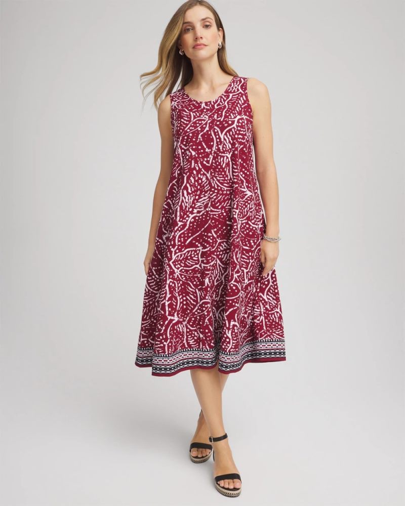Chicos Zenergy® UPF Printed Midi Sports Dress - RUSSET RED