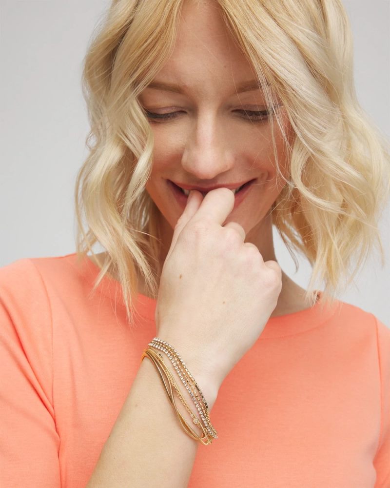 Chicos Goldtone Multistrand Bracelet - GOLD