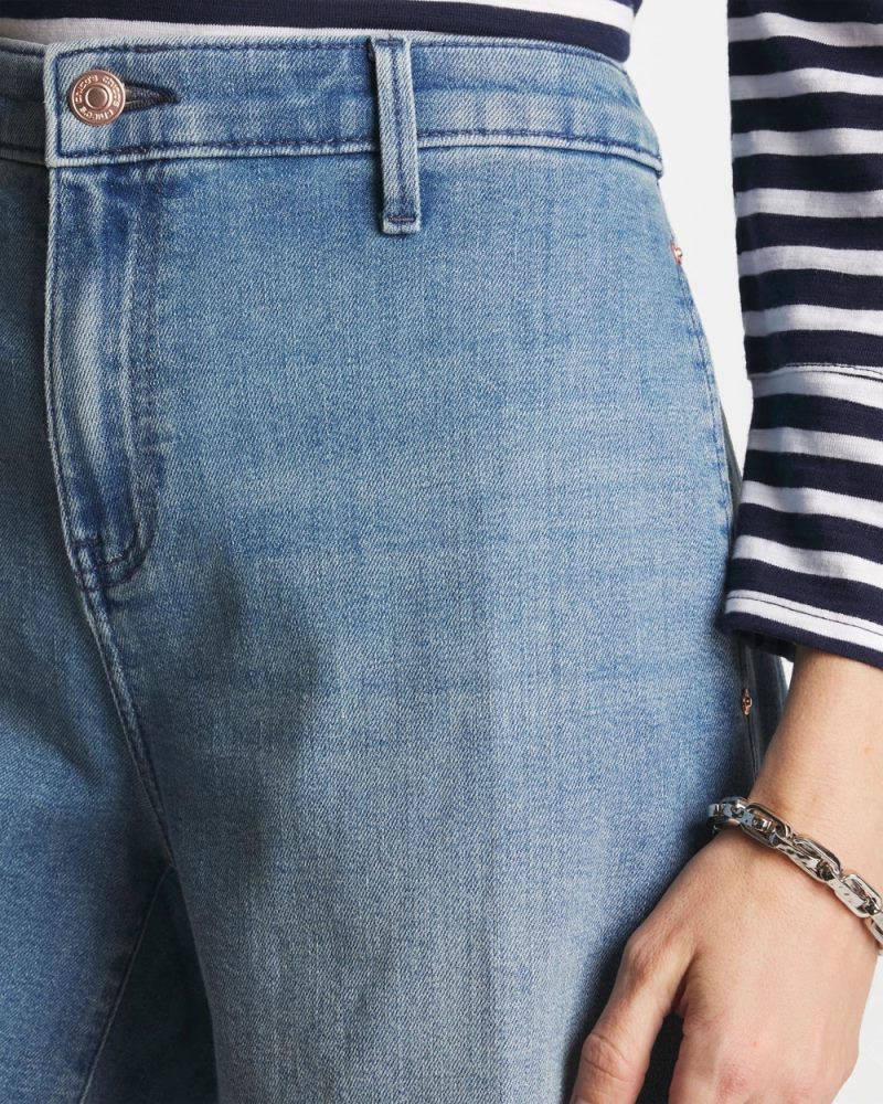 Chicos Denim Trouser Shorts - MONACO INDIGO