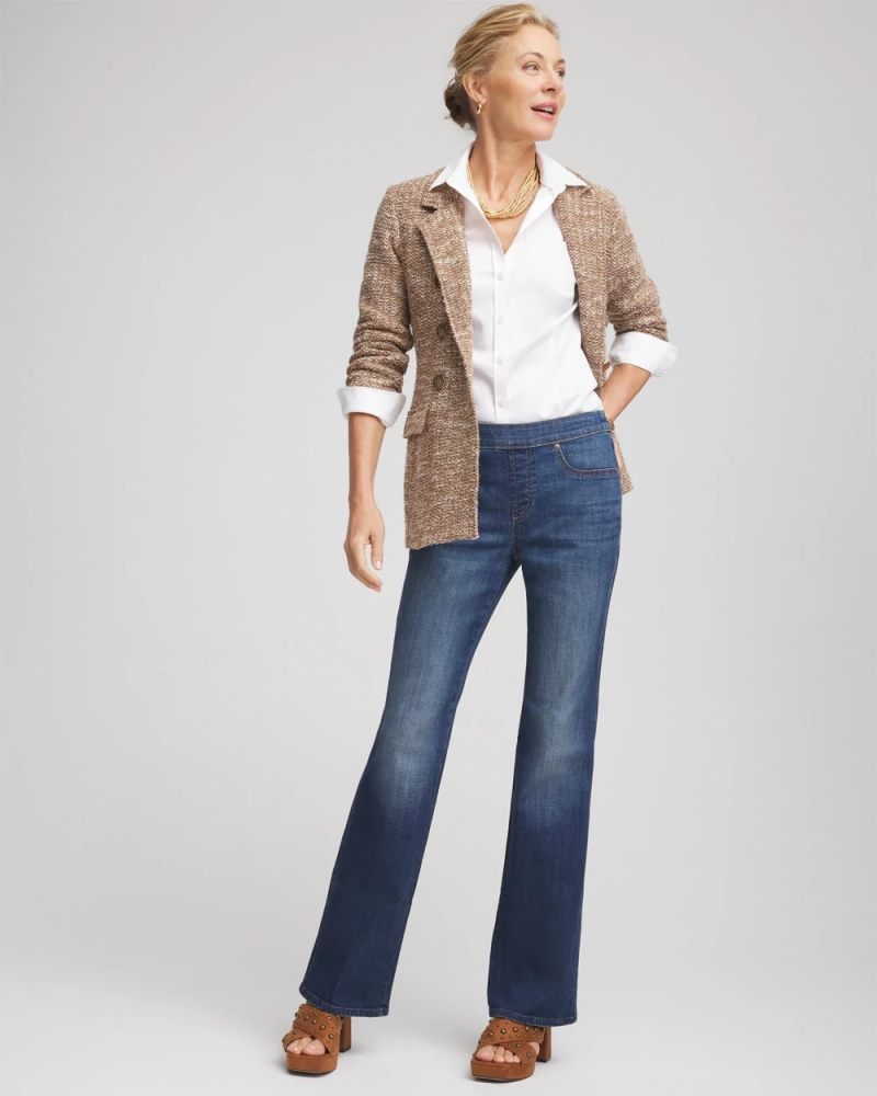 Chicos Pull-On Slim Bootcut Jeggings - ESTERO INDIGO