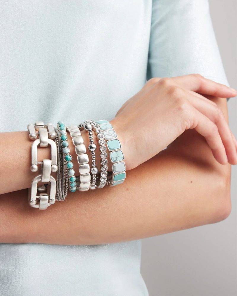Chicos Silvertone Link Chain Bracelet - SILVER