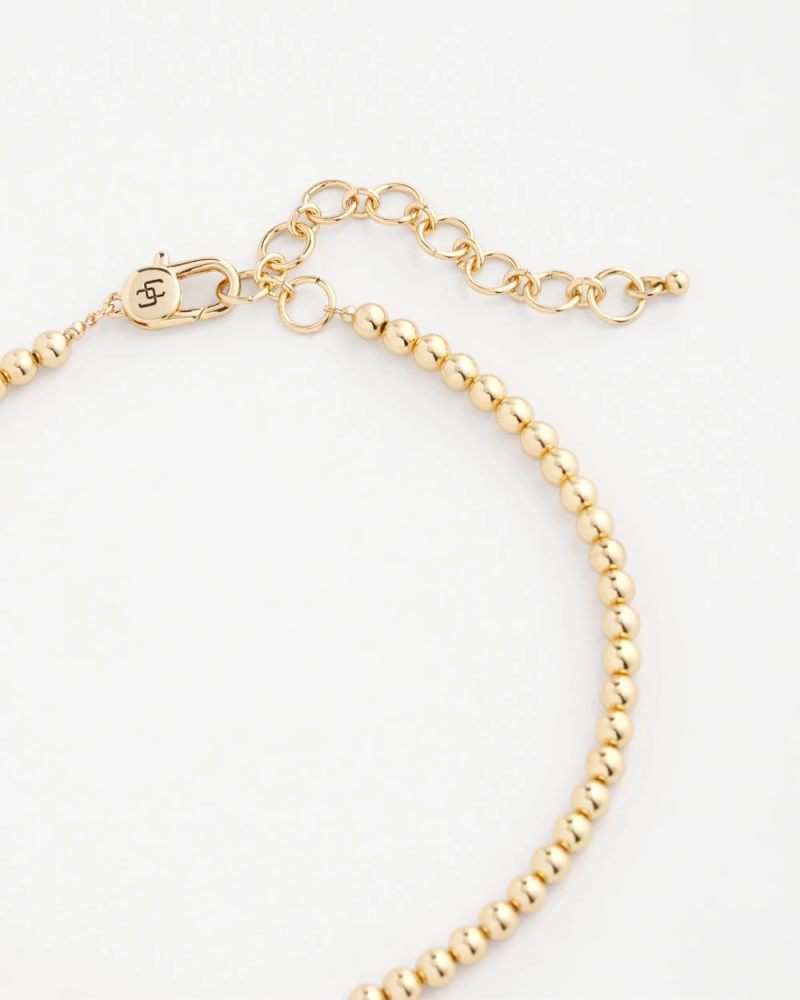 Chicos Golden Beaded Necklace - GOLD