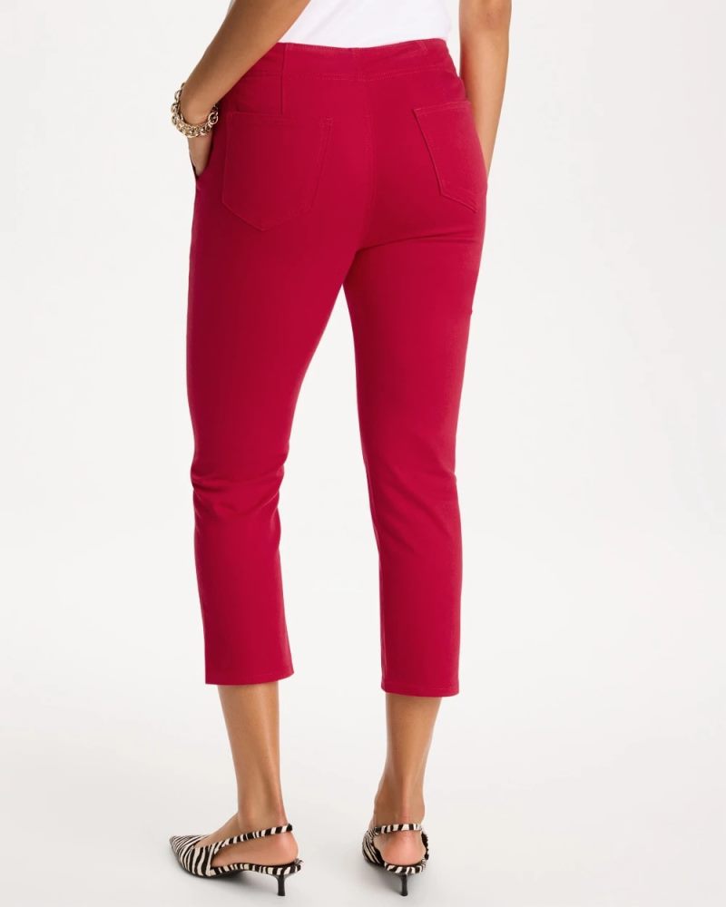 Chicos Pull-On Capri Jeans - CHERRY LUSH