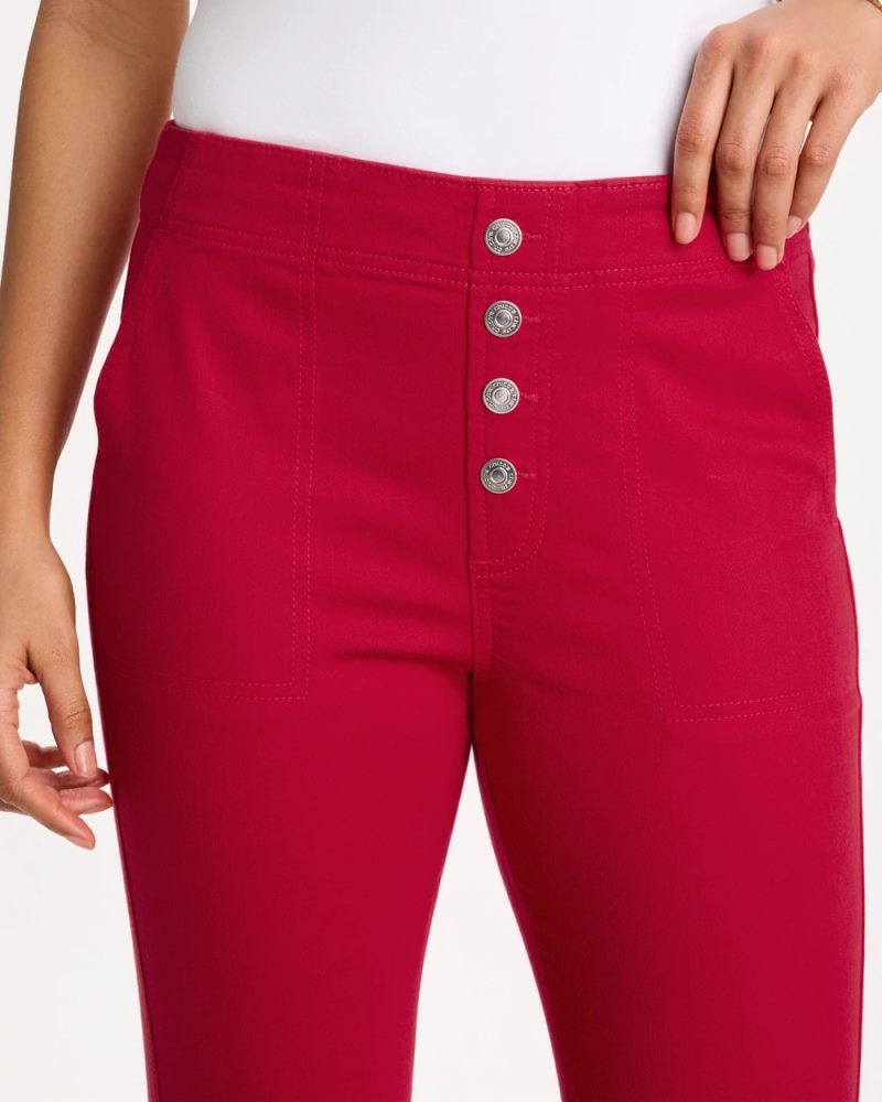 Chicos Pull-On Capri Jeans - CHERRY LUSH