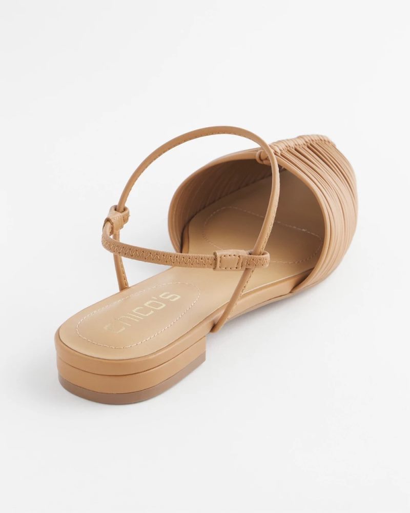 Chicos Woven Slingback Sandals - TAN
