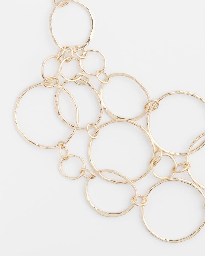 Chicos Short Goldtone Multi-Strand Link Necklace - GOLD