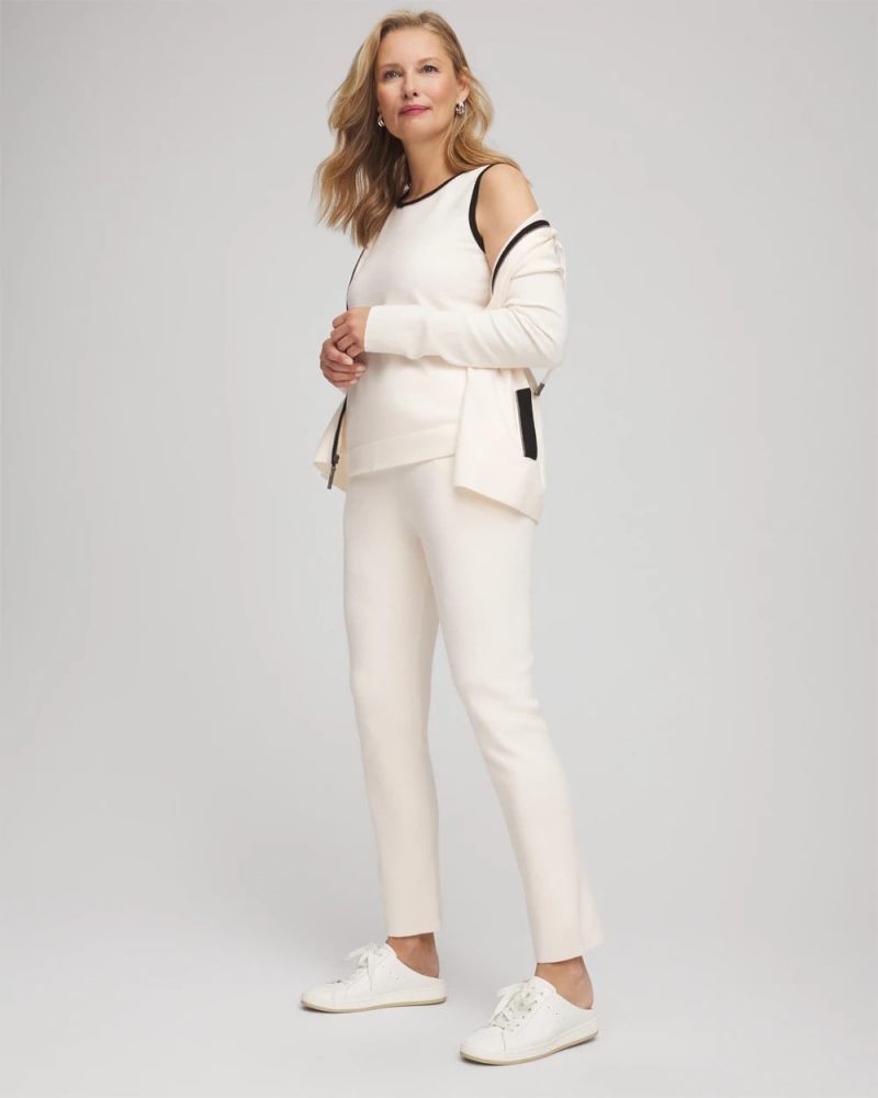 Chicos Zenergy® Luxe Tapered Ankle Pants - ENGLISH CREAM
