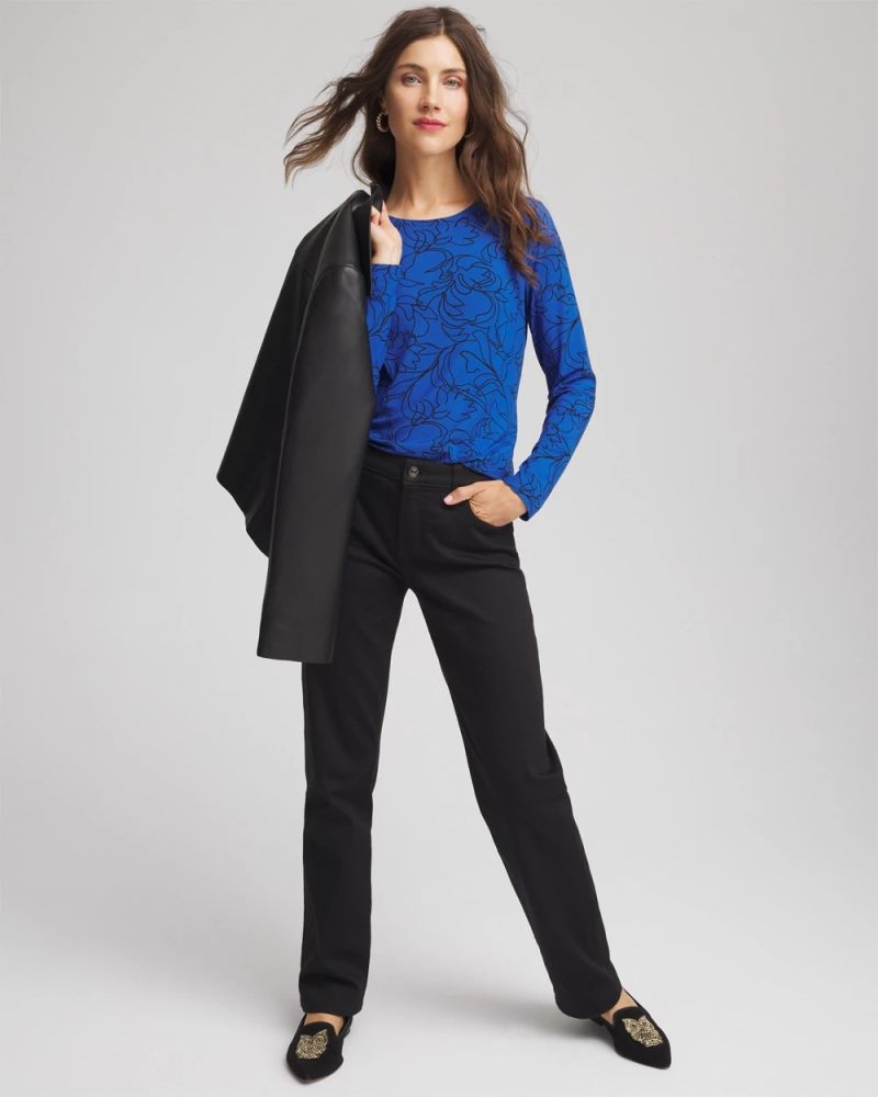 Chicos Artisanal Touch of Cool™ Layering Tee - COBALT STONE
