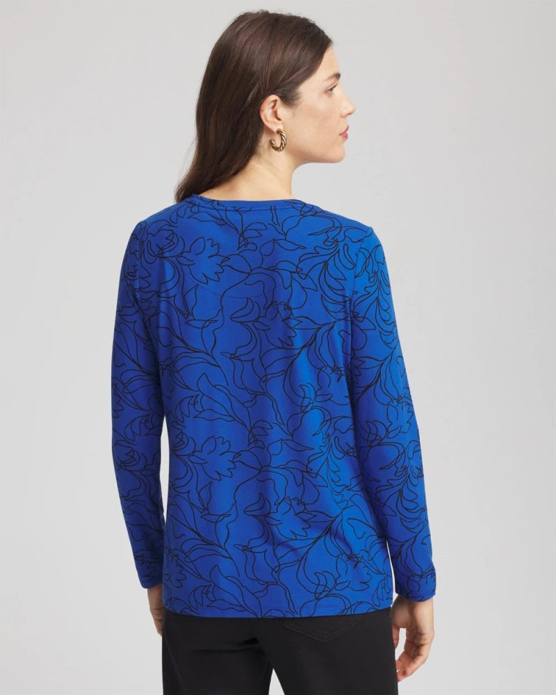 Chicos Artisanal Touch of Cool™ Layering Tee - COBALT STONE