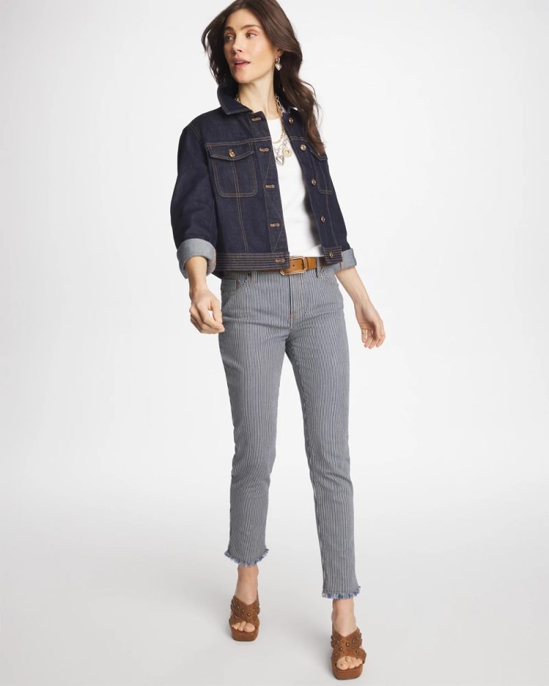 Chicos Denim Trucker Jacket - CEDAR RINSE
