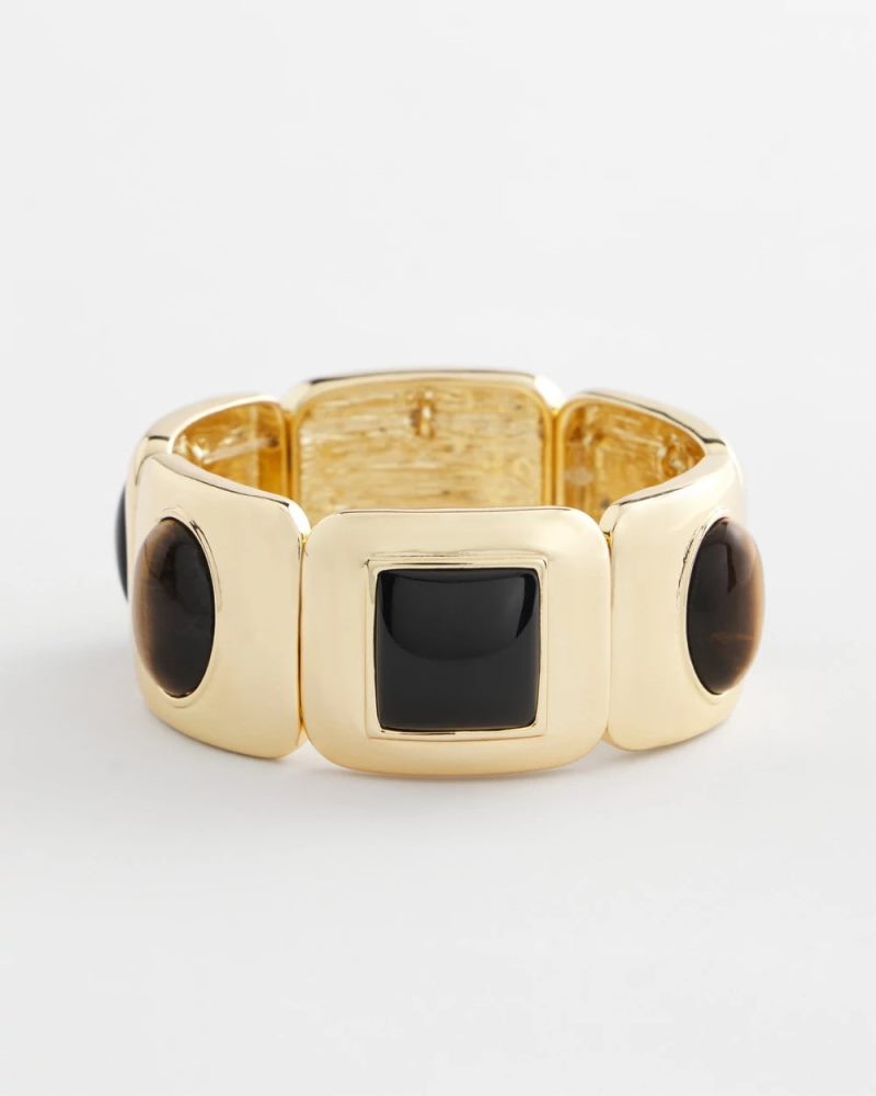 Chicos Neutral Gold Stretch Bracelet - NEUTRAL