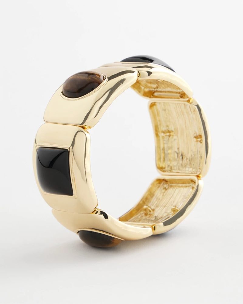 Chicos Neutral Gold Stretch Bracelet - NEUTRAL